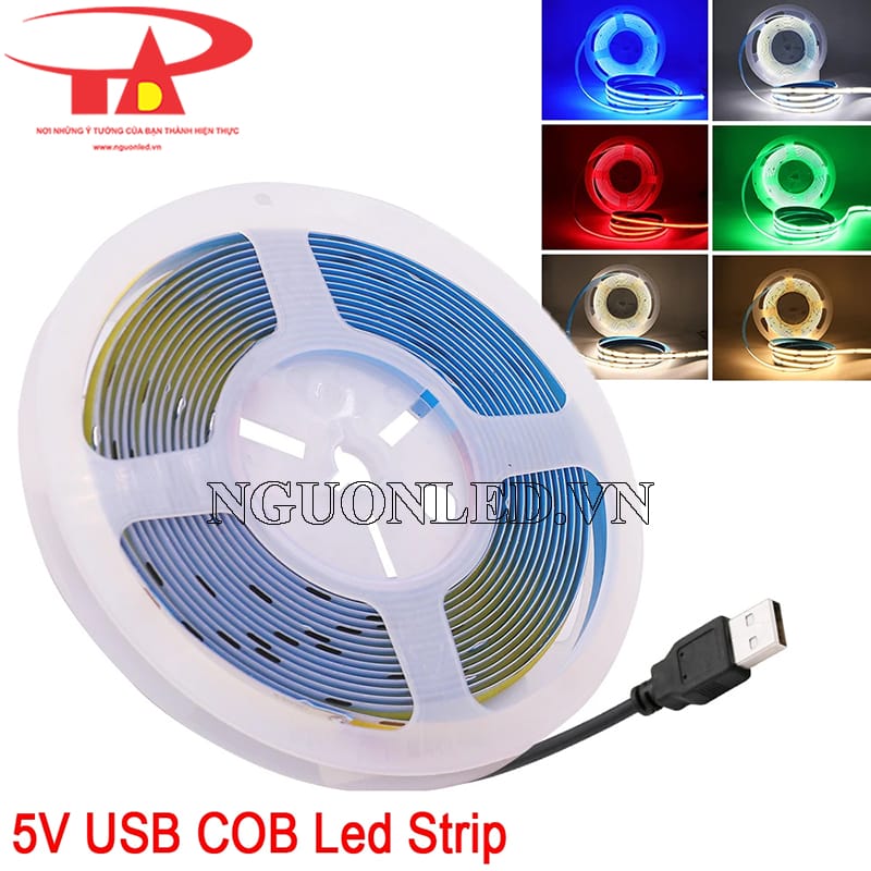 Đèn led dây dán cob 5V loại tốt