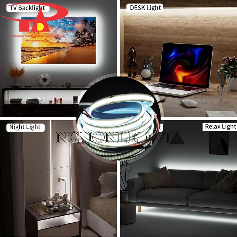 Đèn led dây cob 5v dùng trang trí nội thất