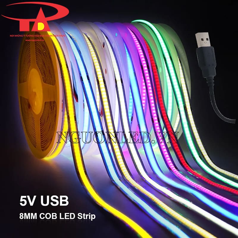 Dây led dán 5v chip cob siêu sáng