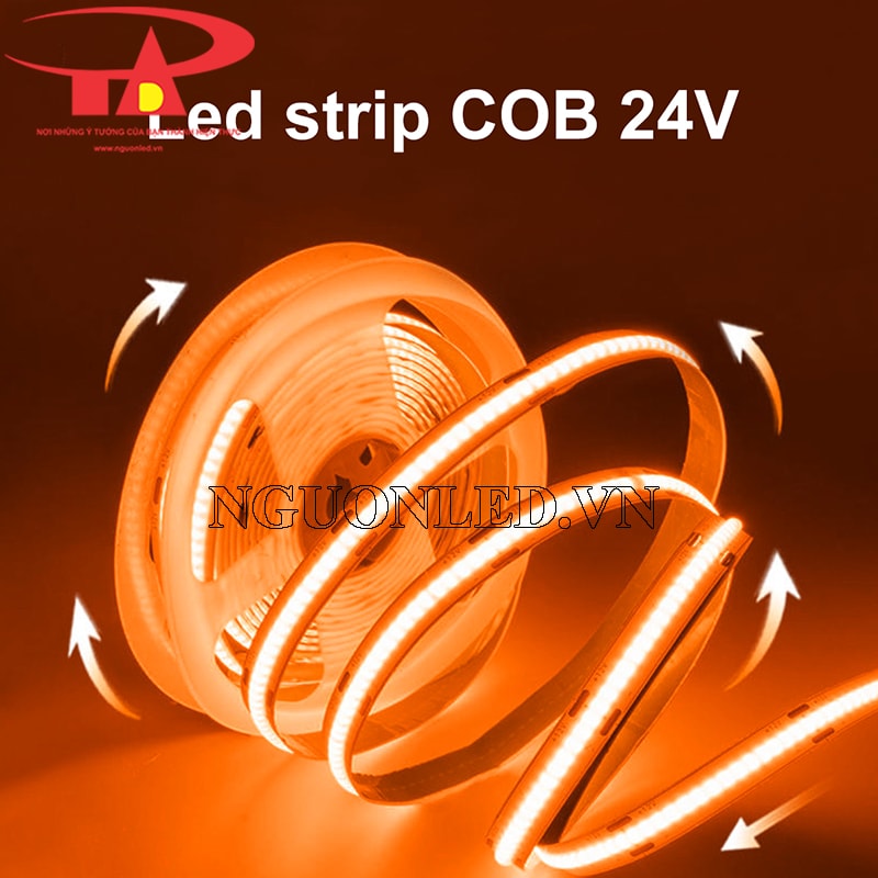 Dây led cuộn cob 24V màu cam