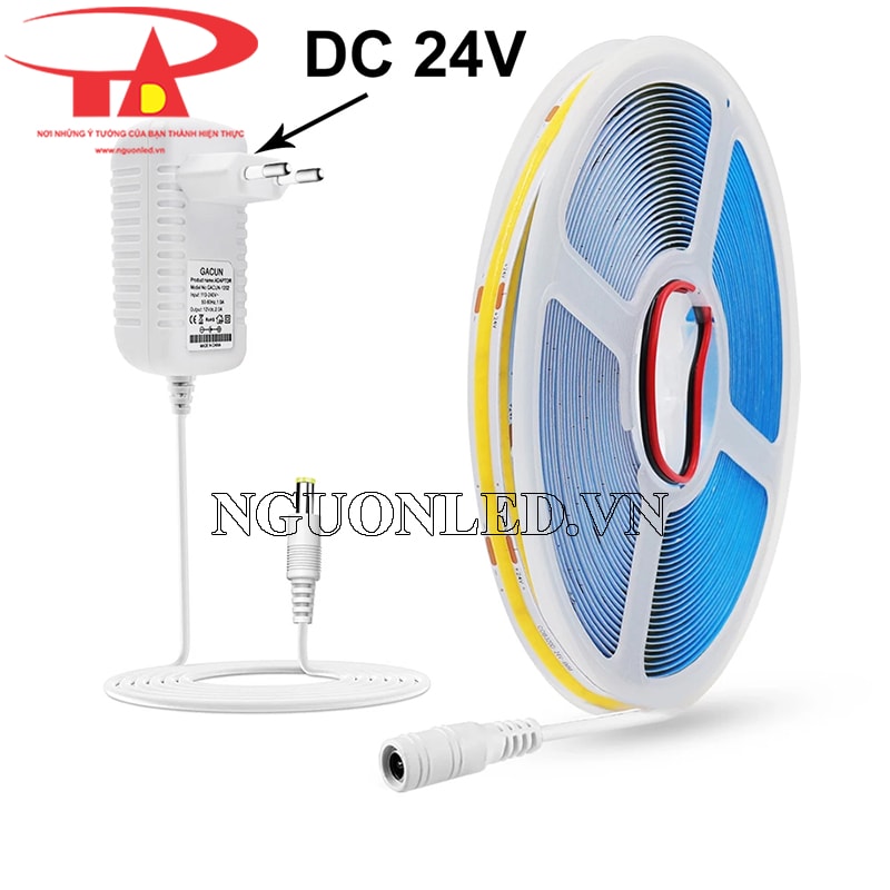 Dây led dán cob 24V cuộn 5m loại tốt