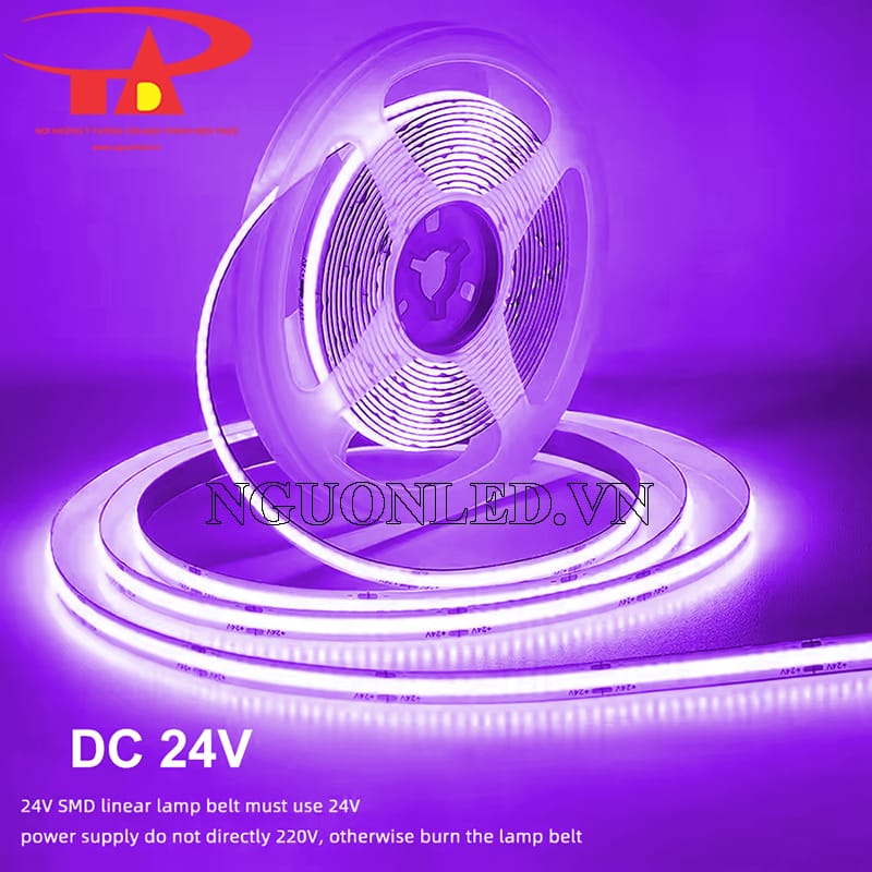 Đèn led cob cuộn 5m ánh sáng tím