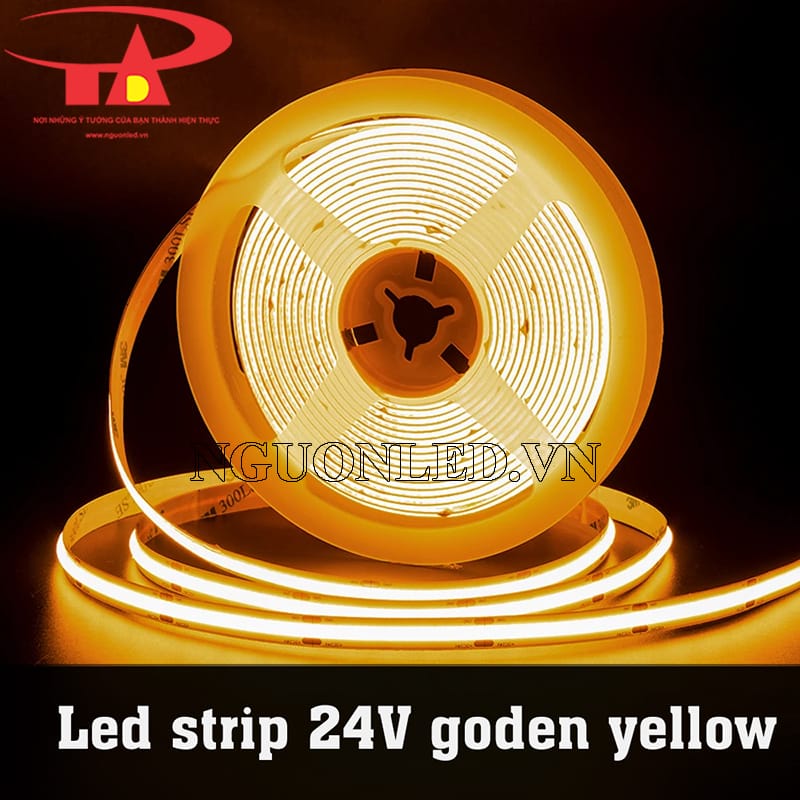 Dây led cuộn cob 24V ánh sáng vàng