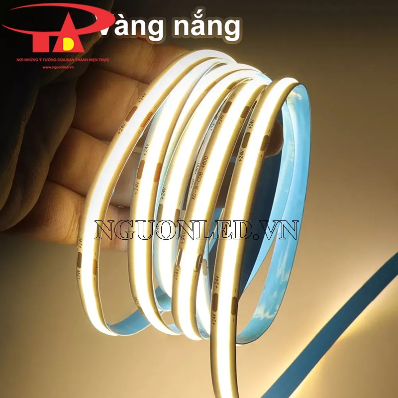 Đèn led cob cuộn 5m ánh sáng vàng