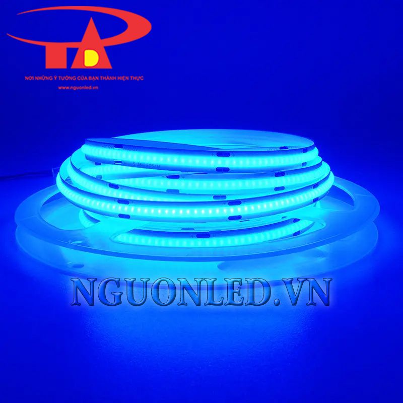 Đèn led dây dán cob 24V màu xanh dương