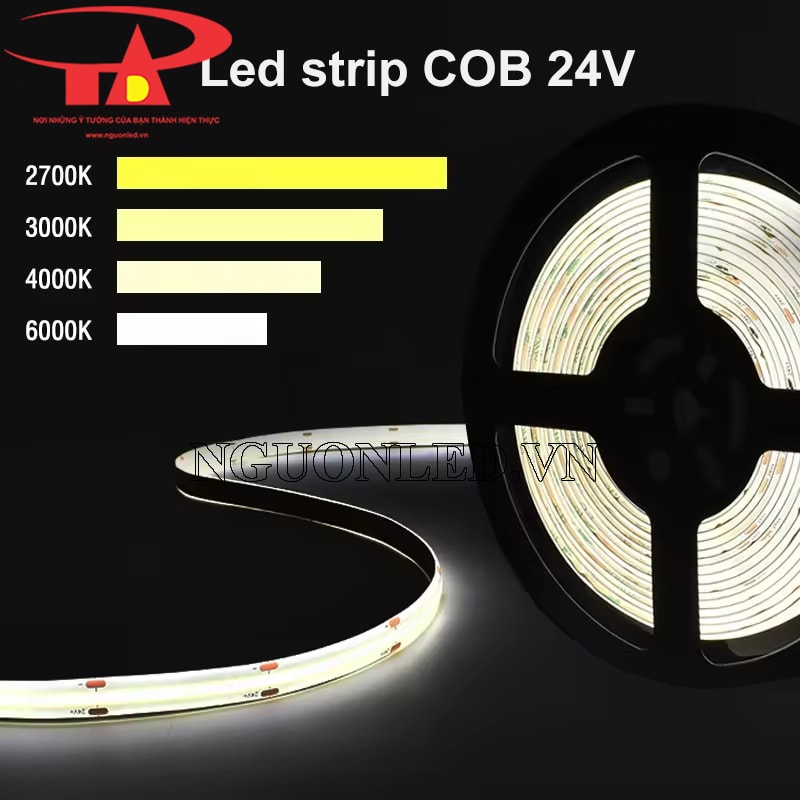 Led dây 24V chip cob siêu sáng