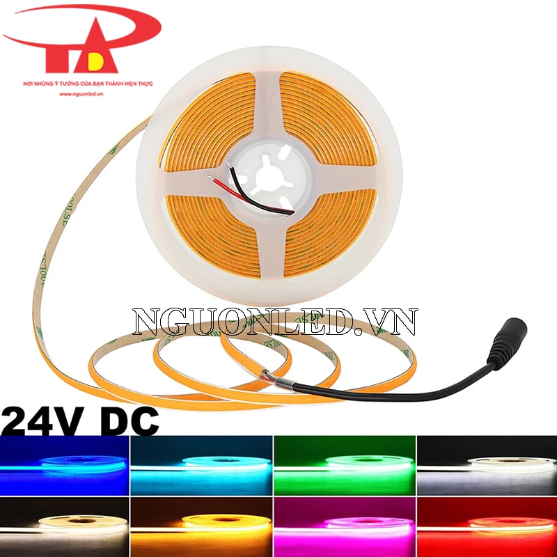 Led cuộn 5m chip cob màu xanh ngọc