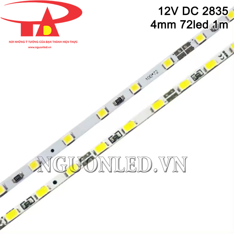 Led thanh nhôm 12V 4mm 72 led