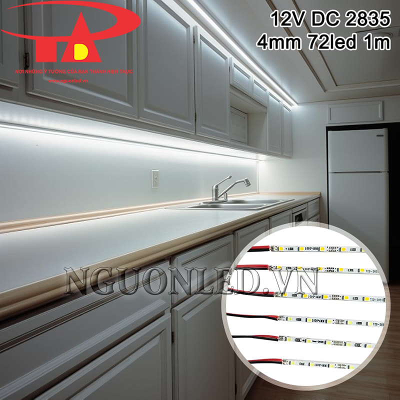 Led thanh nhôm 2835 4mm 72 led loại tốt