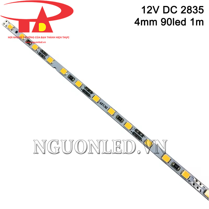 Led thanh nhôm 4mm 12V 2835 90 led