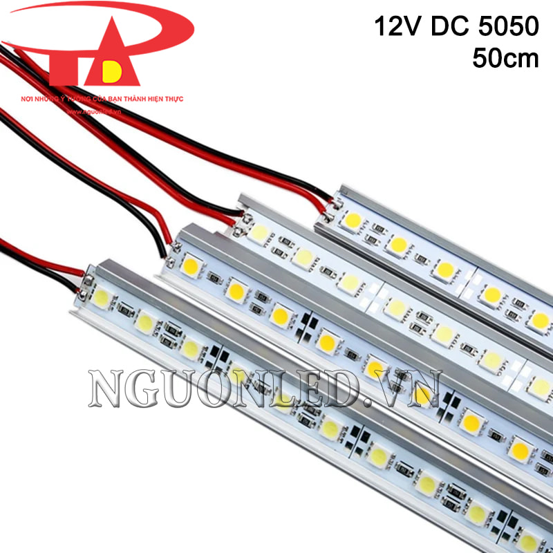 Đèn led thanh nhôm 5050 dùng điện 12V