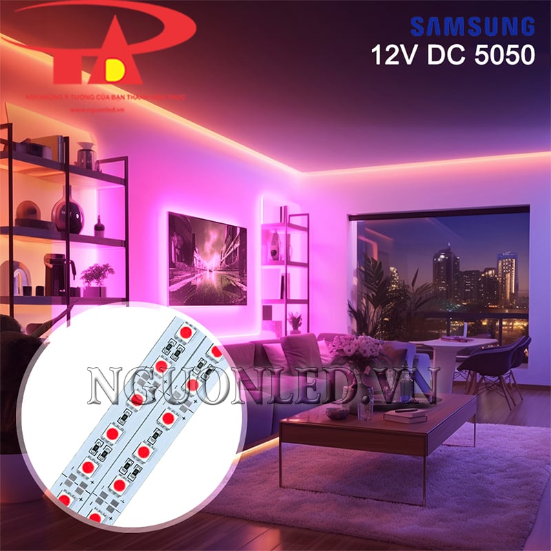 Led thanh 12V DC Samsung màu hồng