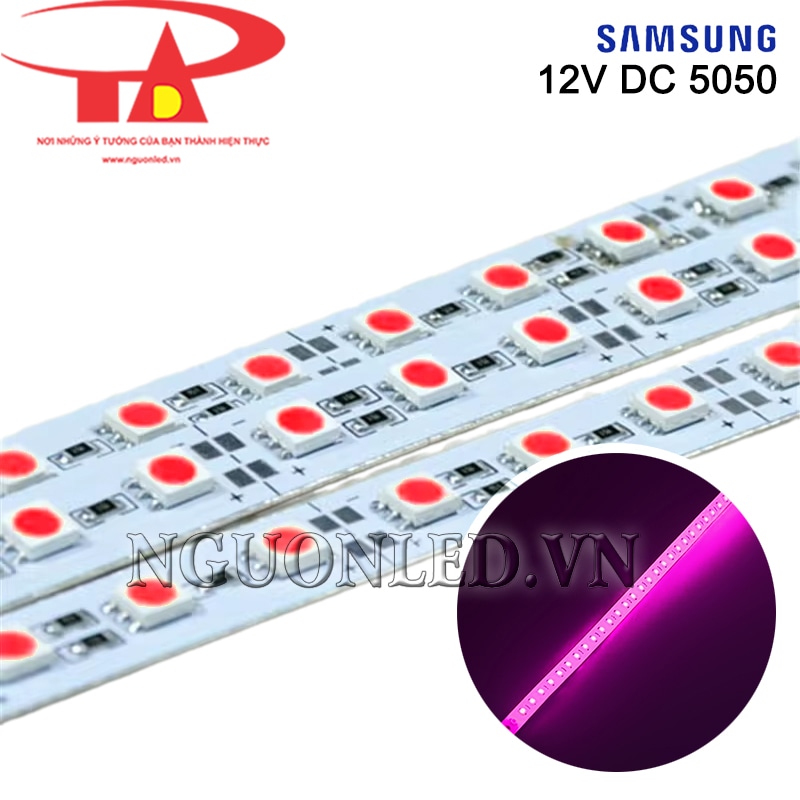 Led thanh nhôm 5050 Samsung màu hồng