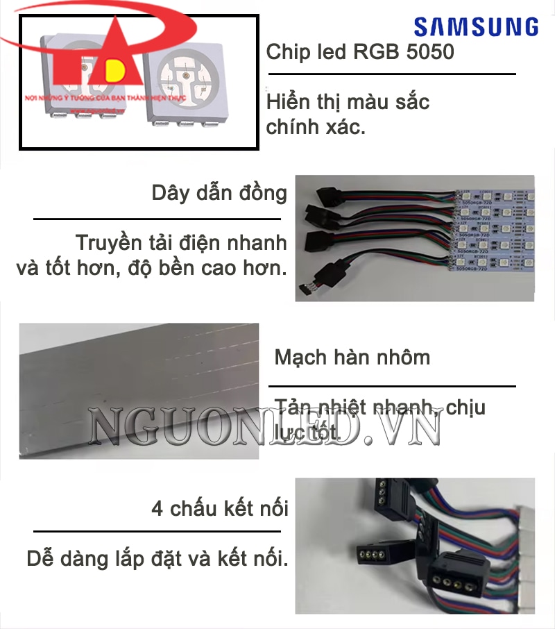 Đèn led thanh Samsung 12V RGB