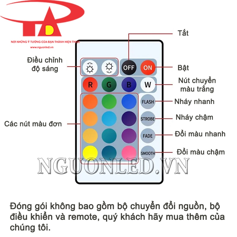 Hướng dẫn sử dụng remote led thanh nhôm đổi màu