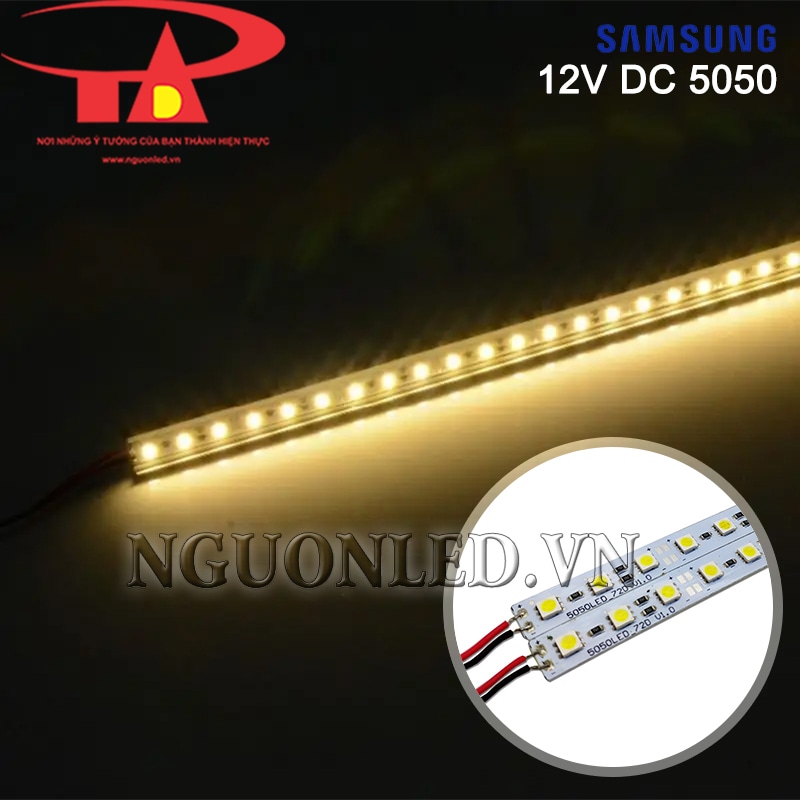 Led thanh 12V 5050 Samsung màu vàng siêu sáng