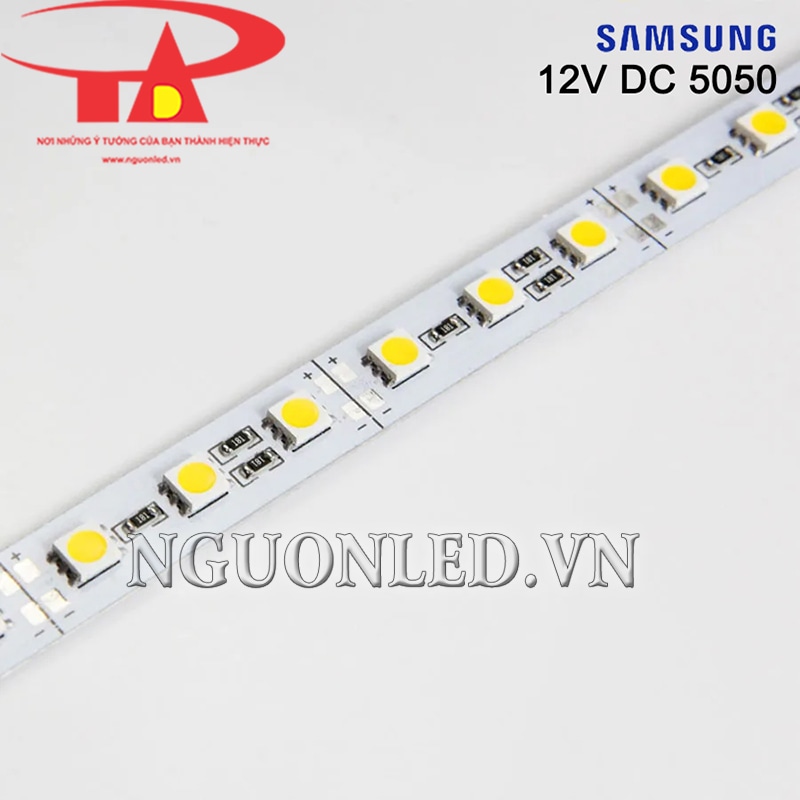 Led thanh nhôm Samsung 12V 5050 màu vàng nắng