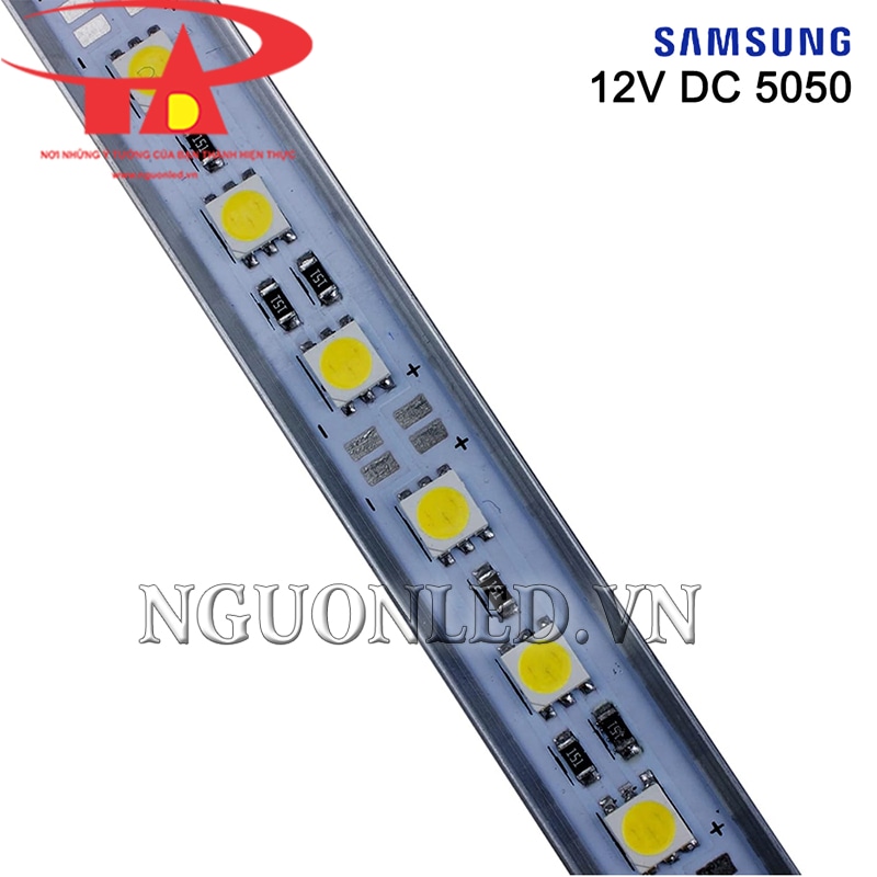 Led thanh nhôm Samsung 12V 5050 vàng nắng