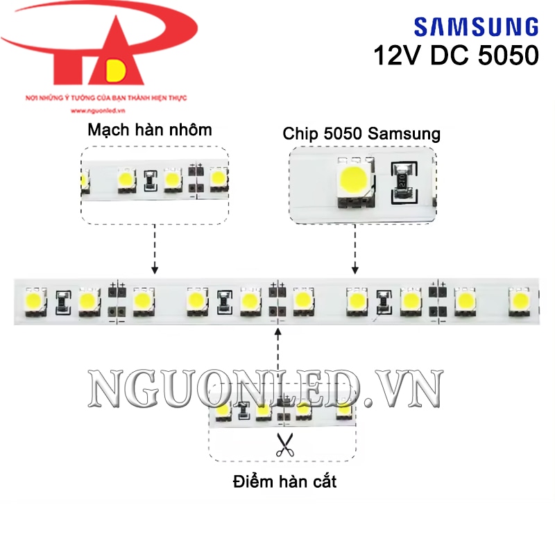 Led thanh 5050 Samsung 12V DC