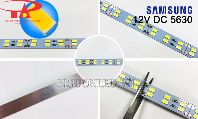 Đèn led thanh 5630 12V DC Samsung ánh sáng vàng