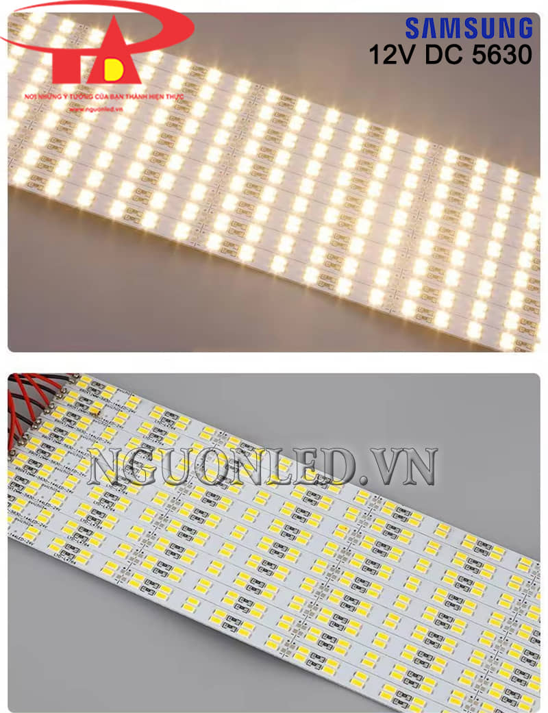 Đèn led thanh nhôm 12V DC Samsung ánh sáng vàng