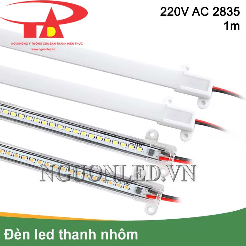 Đèn led thanh nhôm 220V AC 2835 1m