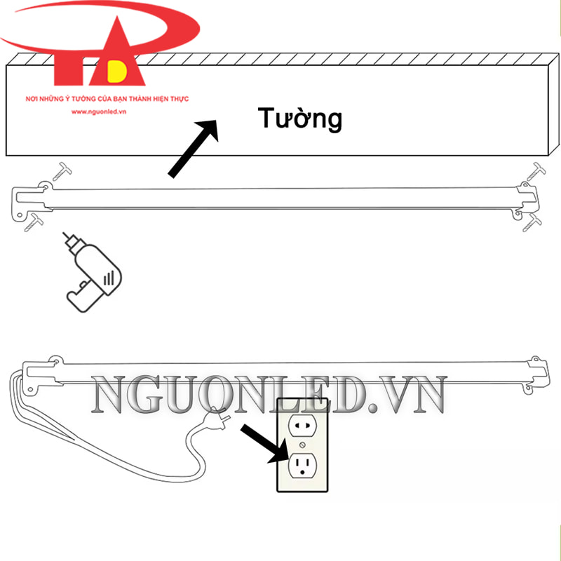 Cách lắp đặt led thanh nhôm 1m 2835