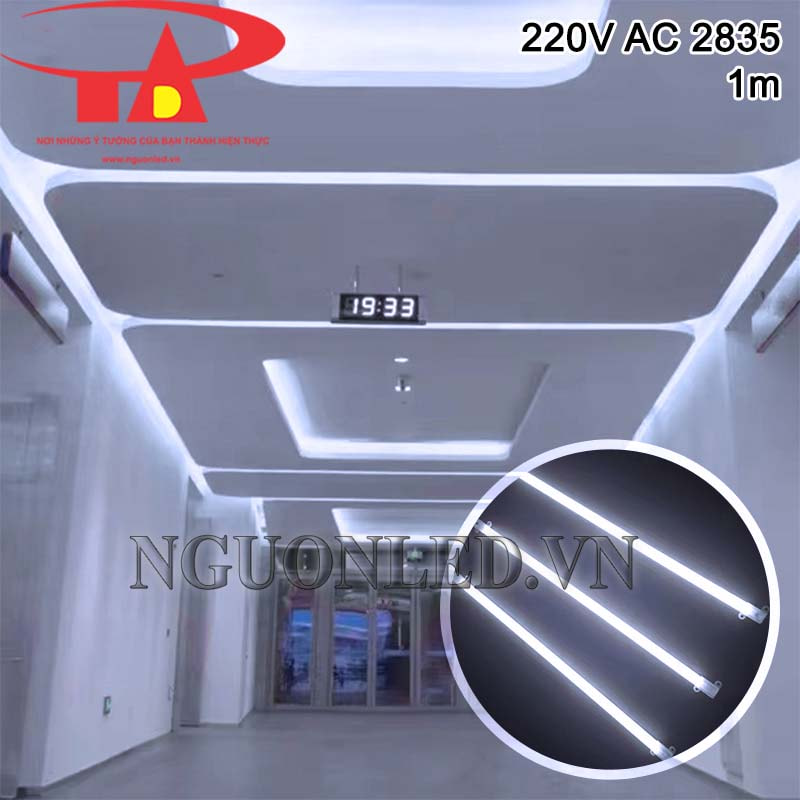 Led thanh nhôm 220V 1m 2835 siêu sáng