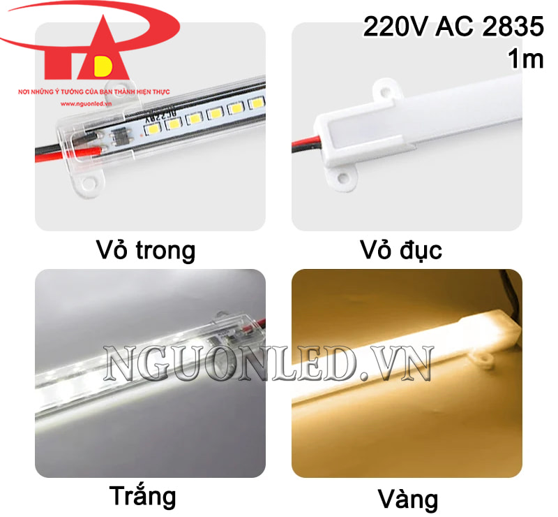 Đèn led thanh nhôm 220V 2835 1m