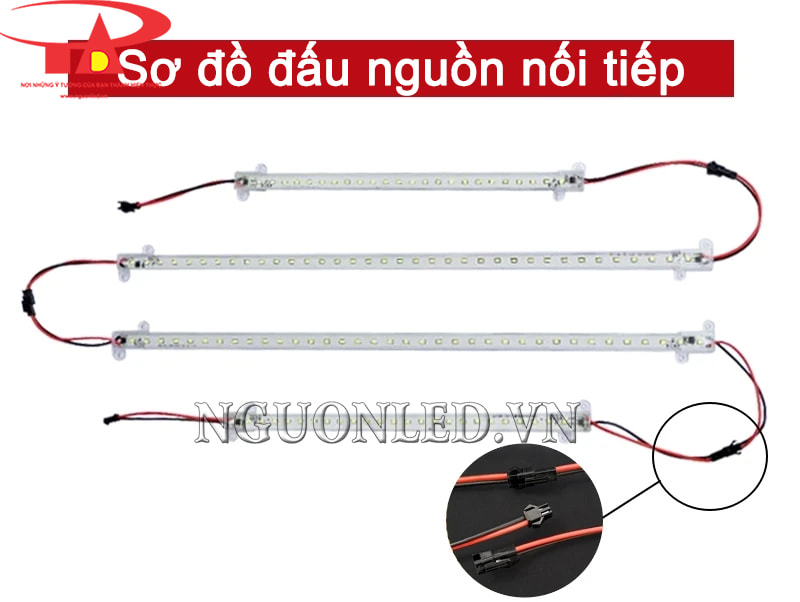 Cách đấu nối led  thanh 220V 2835