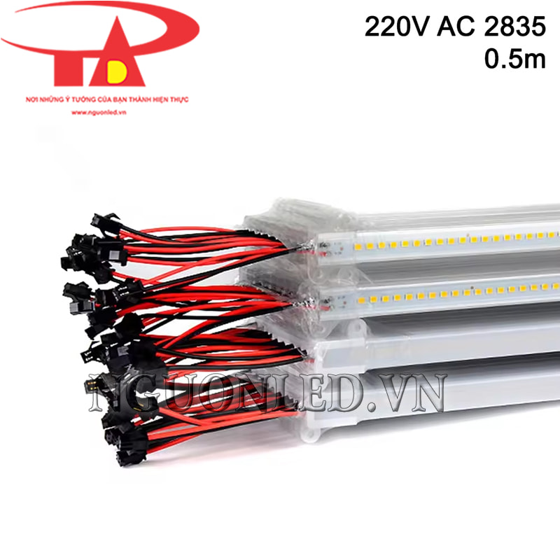 Đèn led thanh nhôm 220V 2835 50cm