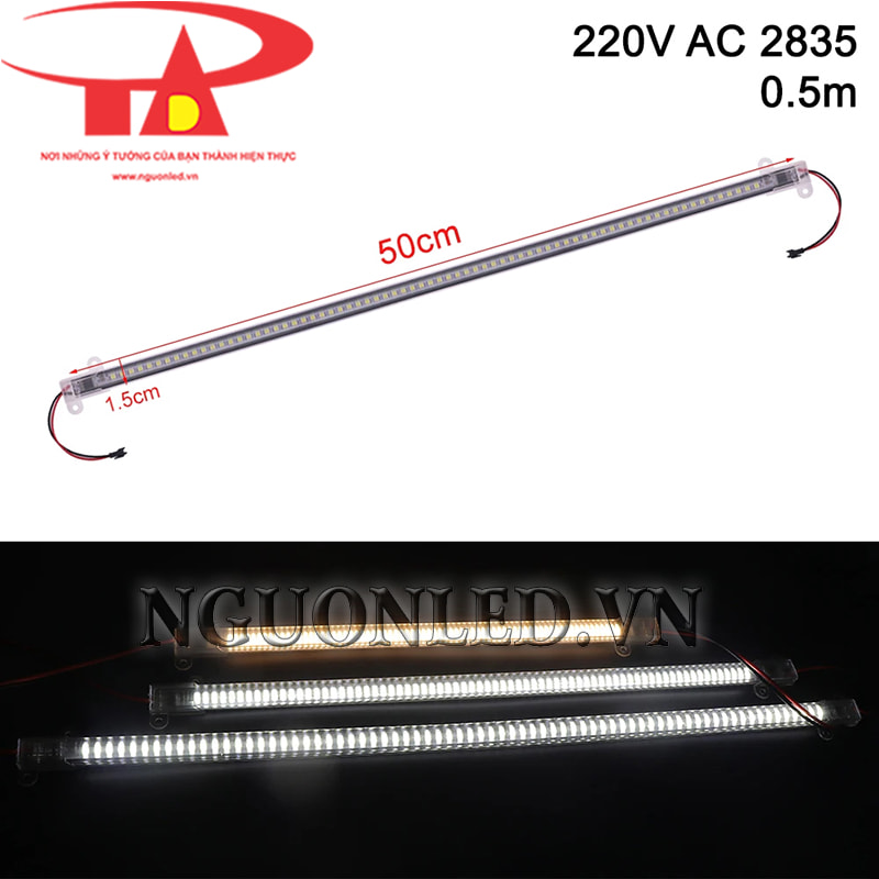 Led thanh nhôm 0.5m 2835 220v cao cấp