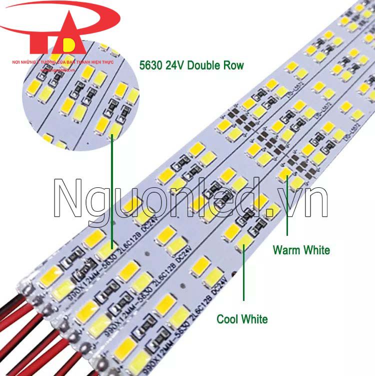 Đèn led thanh nhôm 24V chip led đôi