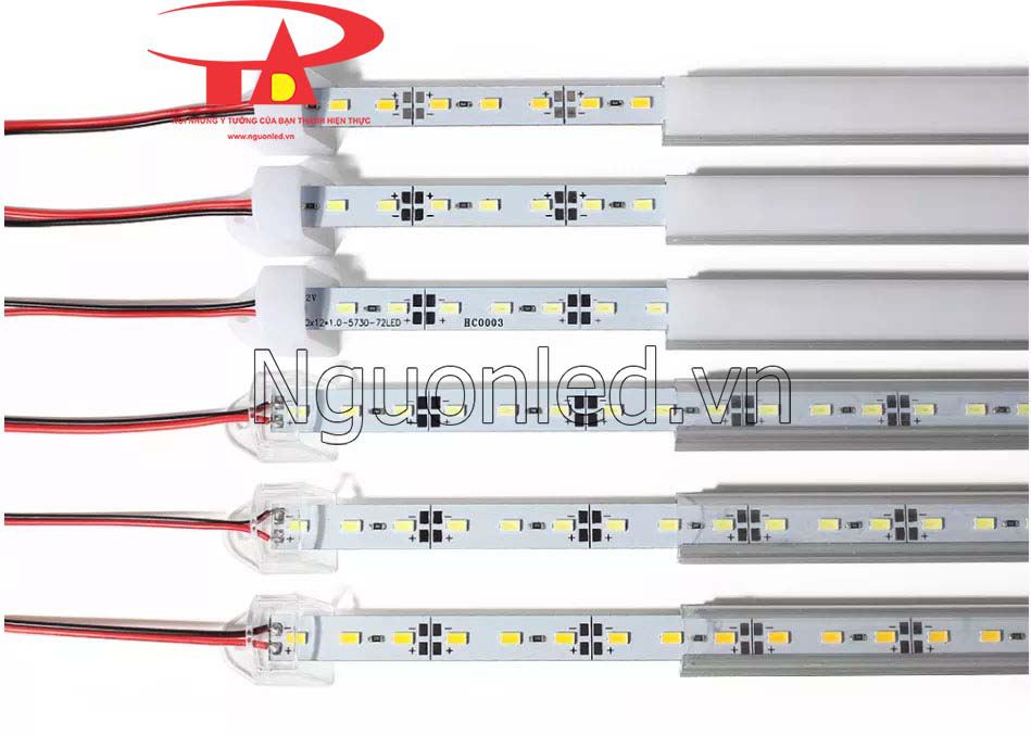 Đèn led thanh nhôm 24V ánh sáng hồng