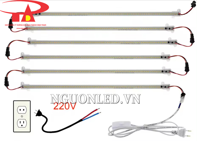 Cách đấu nối nguồn điện cho led thanh 220V