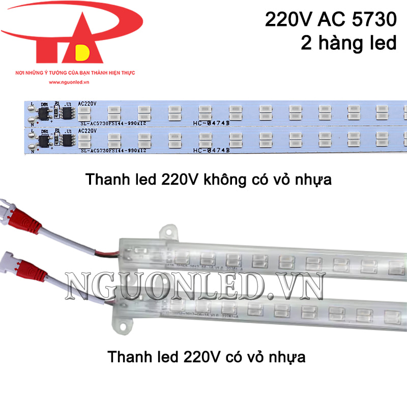 Led thanh nhôm 2 hàng 5730 loại tốt