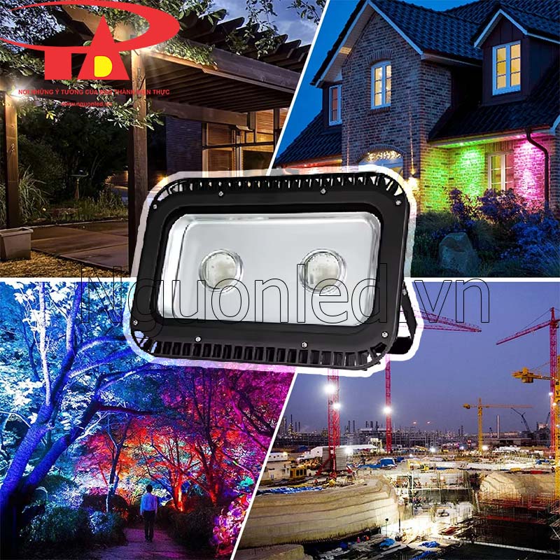 Đèn pha led thấu kính 100W RGB