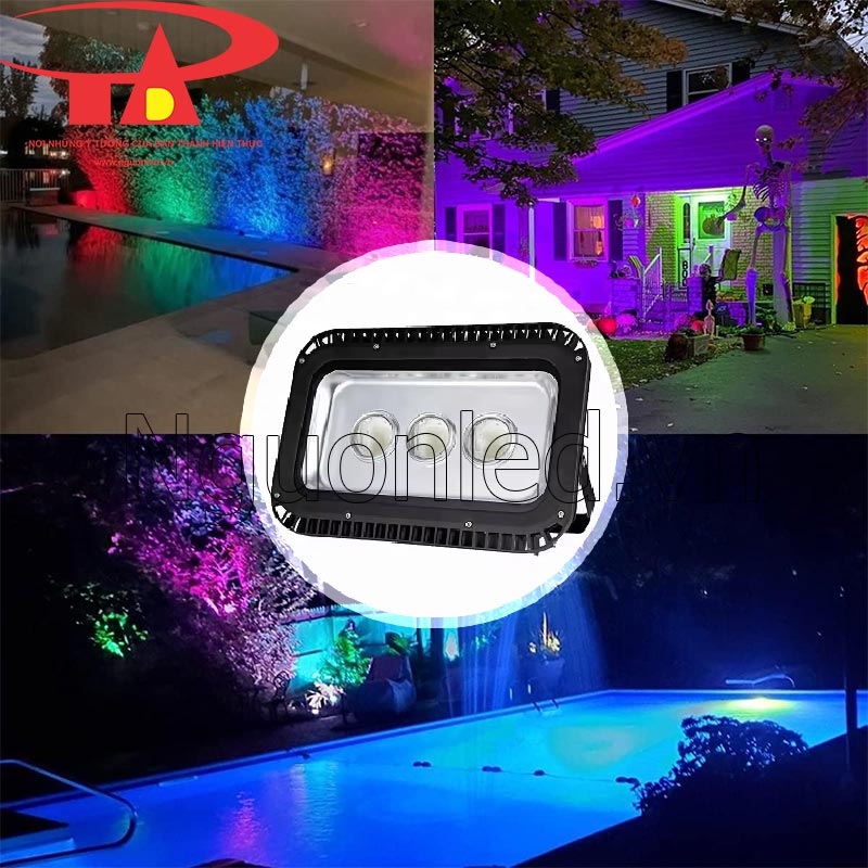 Đèn pha led thấu kính 150W  RGB