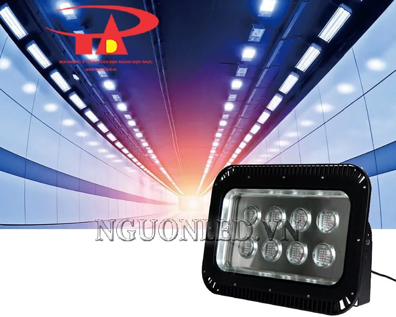 Đèn pha led 400W 7 màu chiếu đường hầm