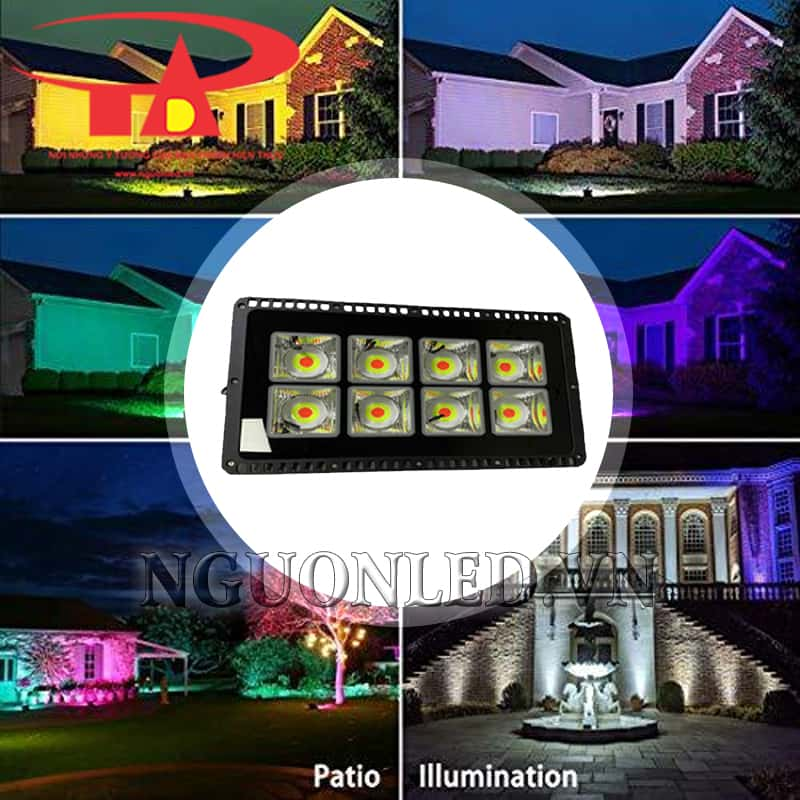 Đèn led pha COB 400W RGB loại tốt