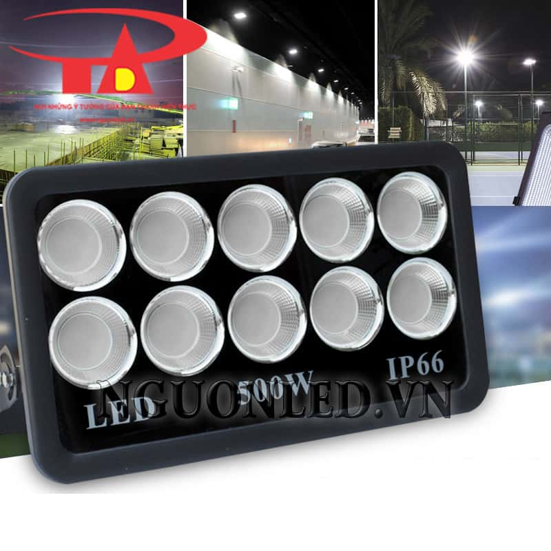 Đèn pha led 500W COB đổi màu