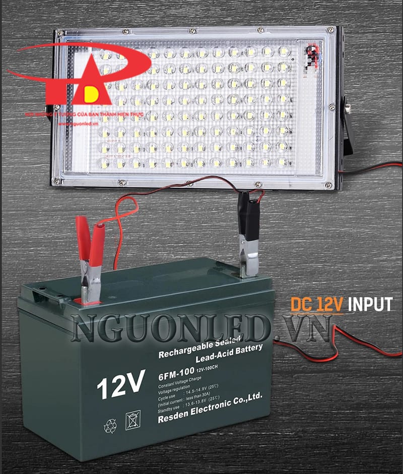 Ứng dụng đèn pha led 12V 100W siêu mỏng cho sân bóng