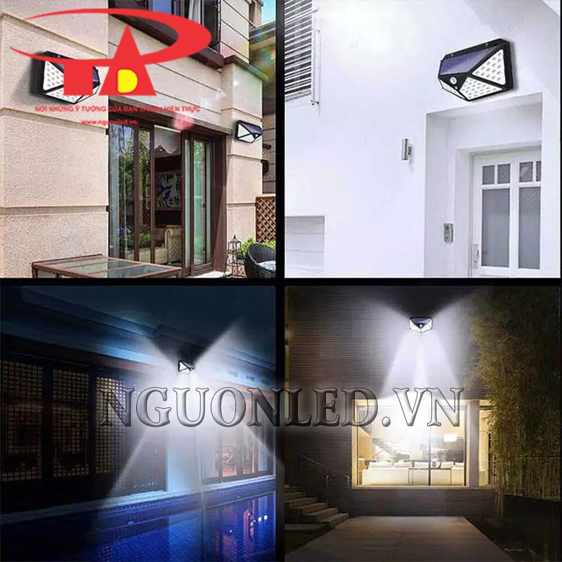 Đèn 100 led cảm ứng chuyển động