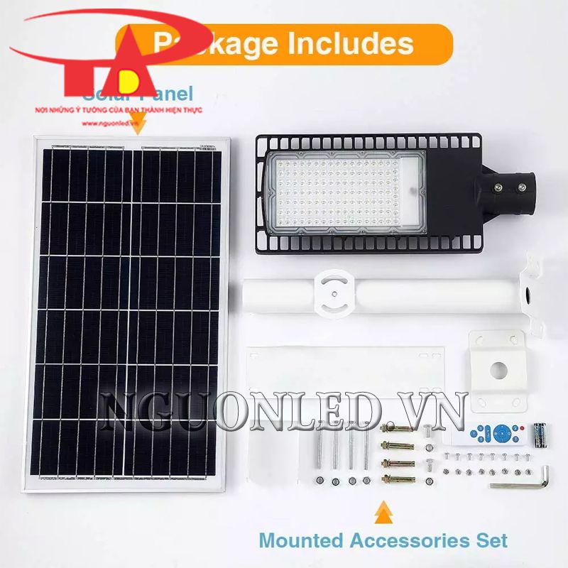 Đèn đường led năng lượng mặt trời 60W đủ công suất