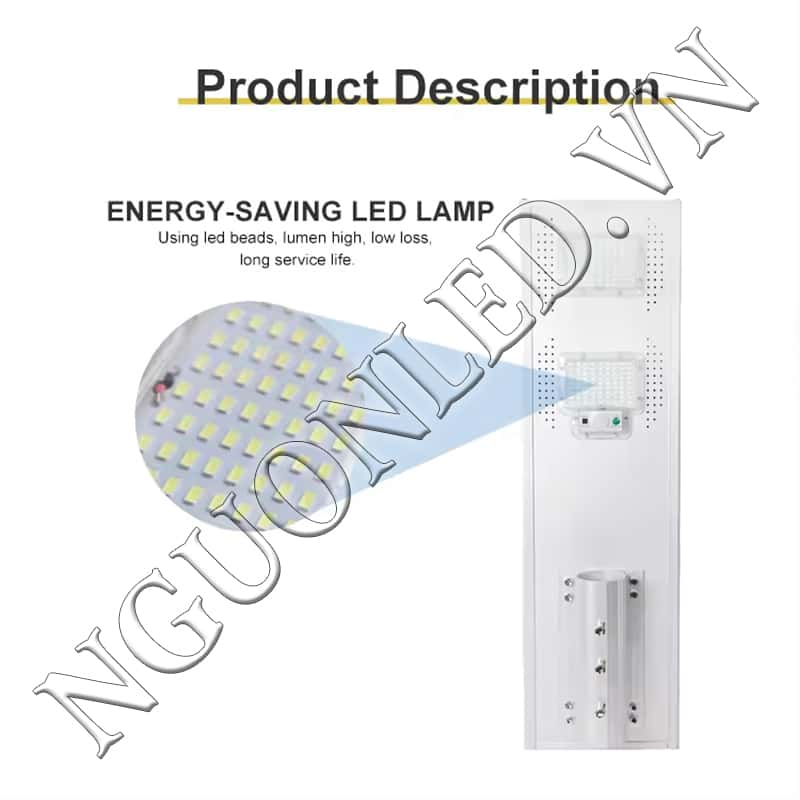 Đèn đường năng lượng mặt trời 100W siêu sáng