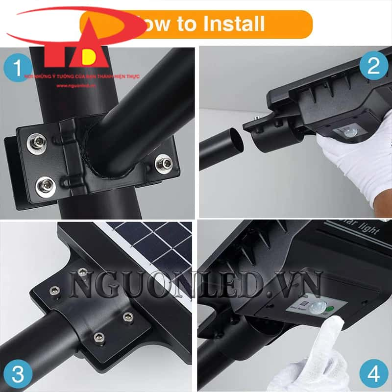 Đèn đường năng lượng mặt trời 40W ngoài trời