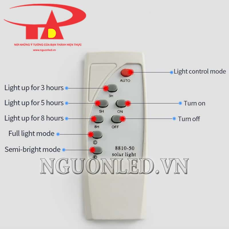 Đèn đường năng lượng mặt trời pin rời 50W