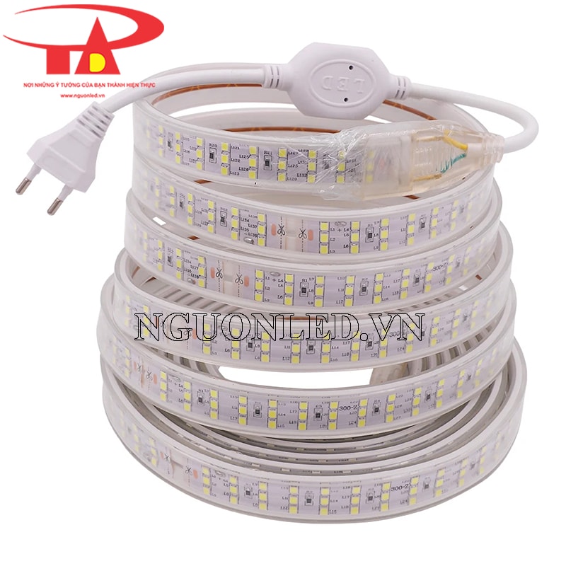 Led dây dẻo 220v ba hàng màu đỏ