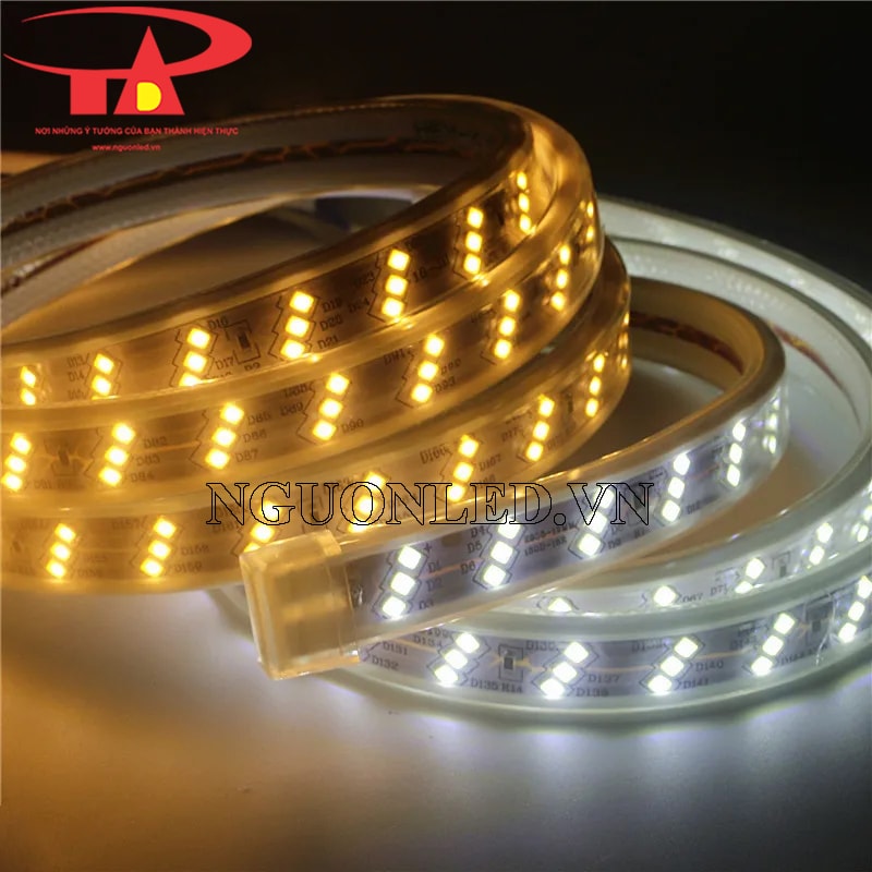 Dây led 220v ba hàng bóng siêu sáng