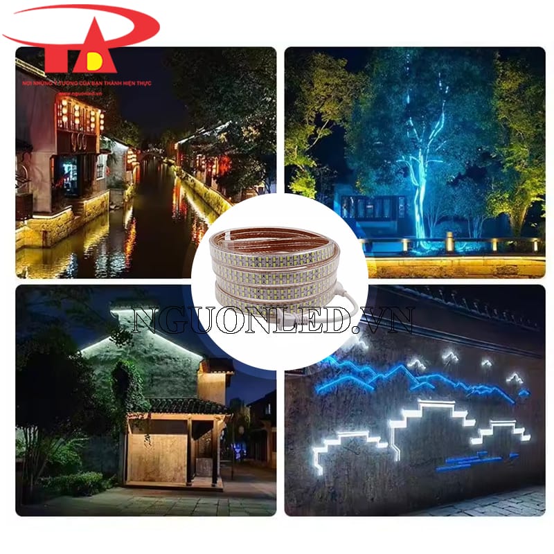 Led dây dẻo 220v cuộn 100m ngoài trời